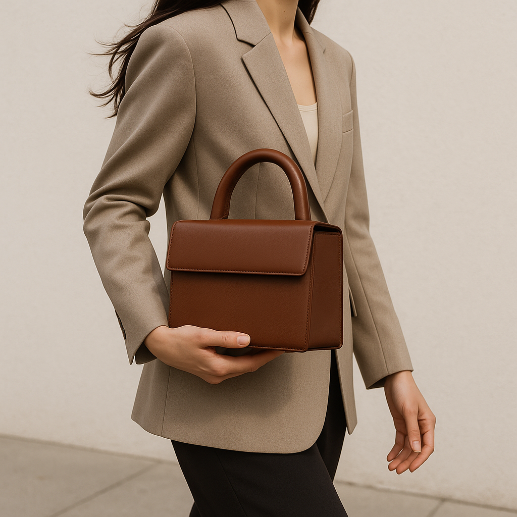 Rhea Boxy Leather Handbag