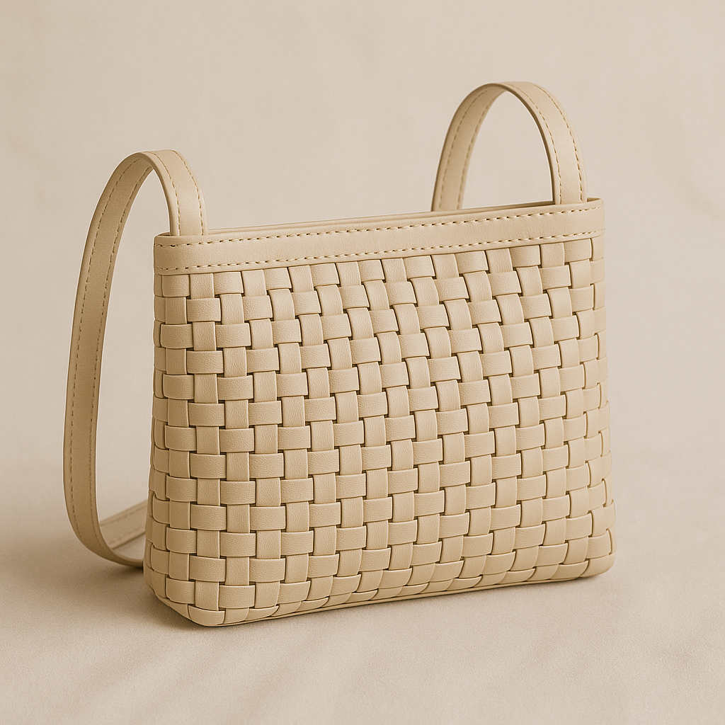 Alba Woven Leather Shoulder Bag
