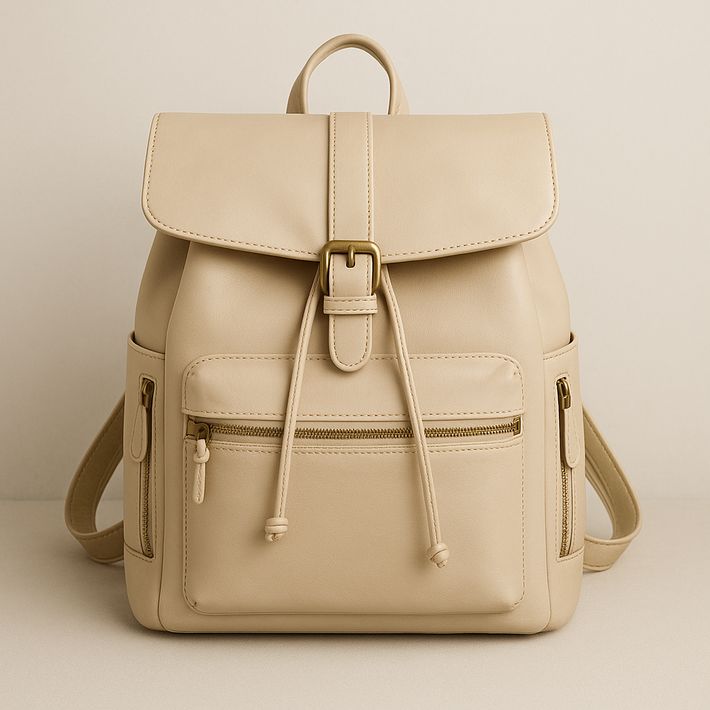 Adel Fold-Top Leather Backpack