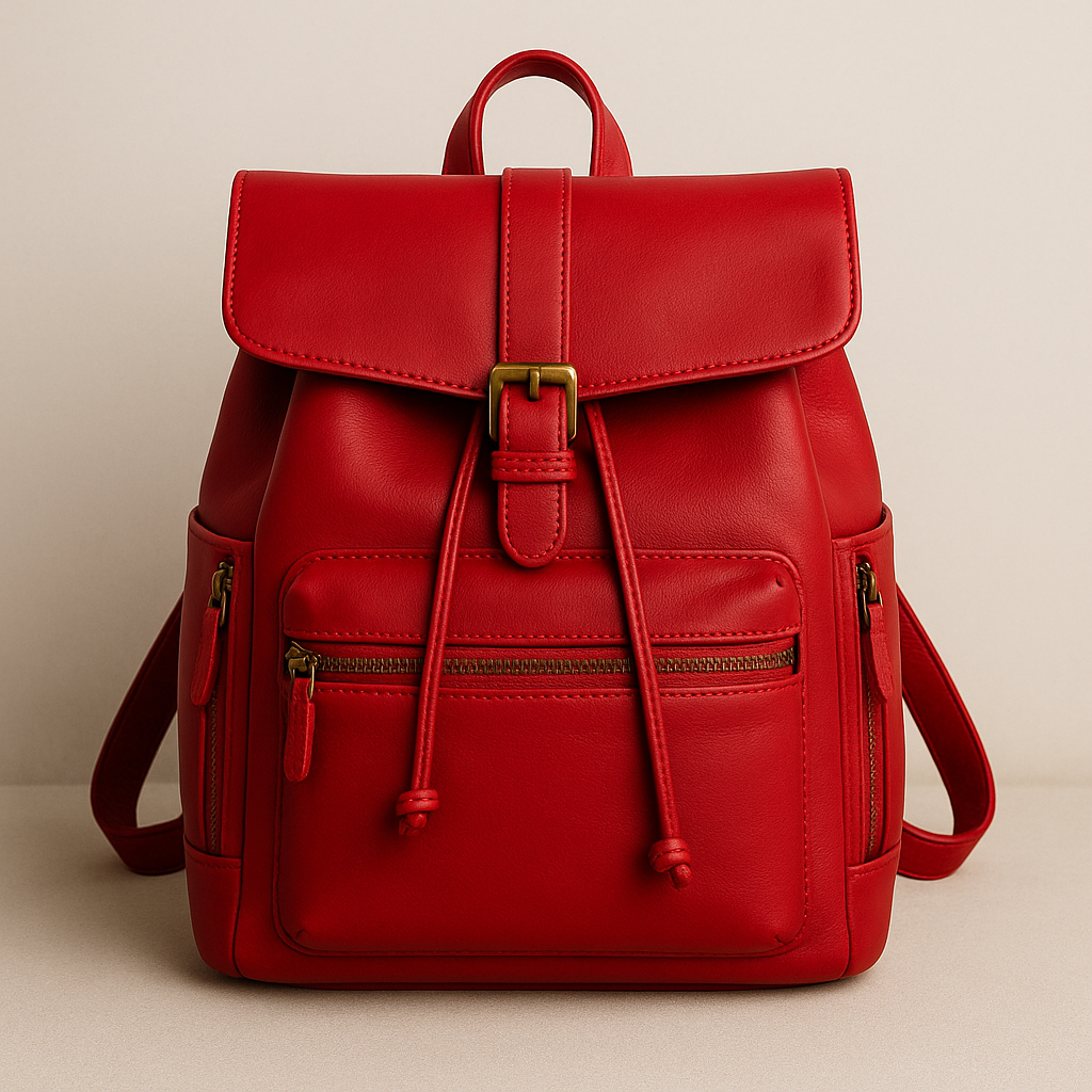 Adel Fold-Top Leather Backpack