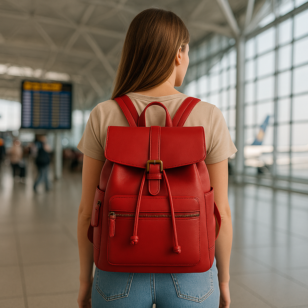 Adel Fold-Top Leather Backpack