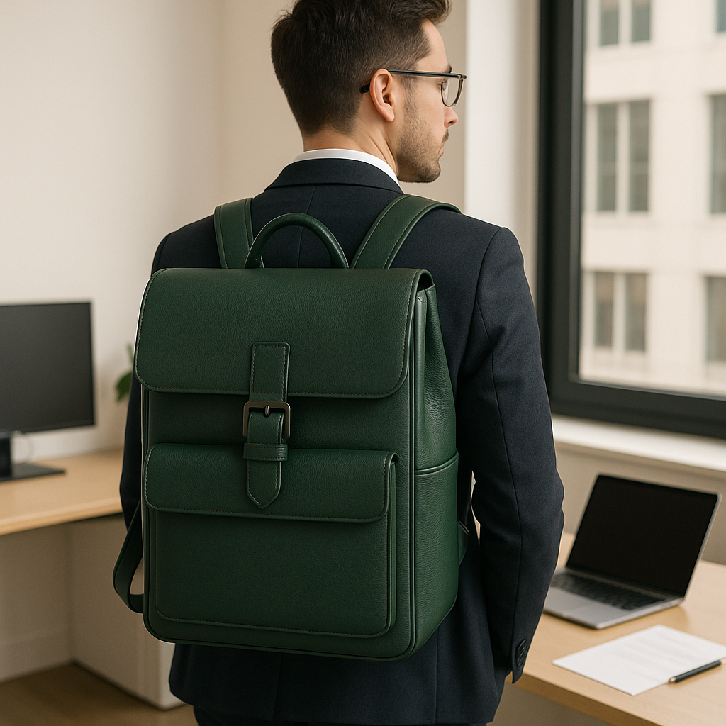 Atlas Structured Leather Backpack